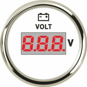 Voltmeter digital white